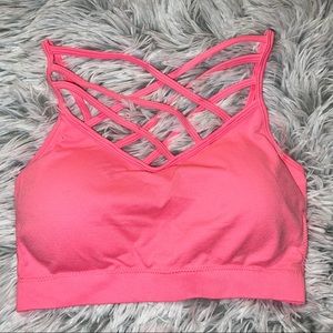 Zenana Outfitters Hot Pink Criss-Criss Bralette